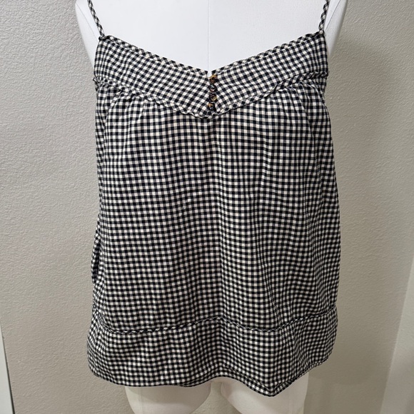 J. Crew Tops - J Crew Black and White Gingham Sleeveless Top